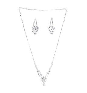 SOHI Women Silver Coloured Jewellery Set