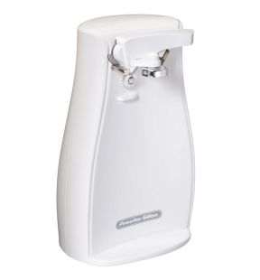 Proctor Silex Electric Can Opener with Knife Sharpener, White