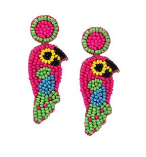 SOHI Women Pink Drop Earrings