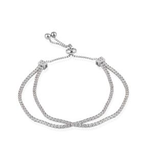 5A Cubic Zirconia Double Strand Bracelet