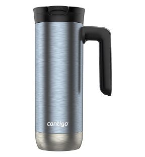 Contigo - Stainless Steel Travel Mug, Insulated, SnapSeal System, 20oz Capacity, Blue