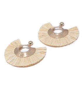 SOHI Women White Drop Earrings