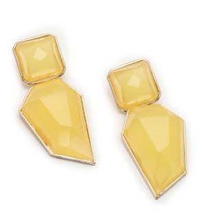 SOHI Women Yellow Stud Earrings