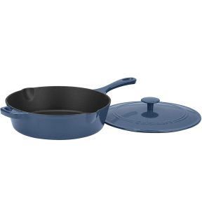 Cuisinart Enamel Cast Iron | CI45-30BG | 12" Chicken Fryer Blue