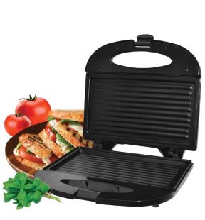 Hauz APM319 - Panini Press with Non-Stick Plates, Light and Compact, Black