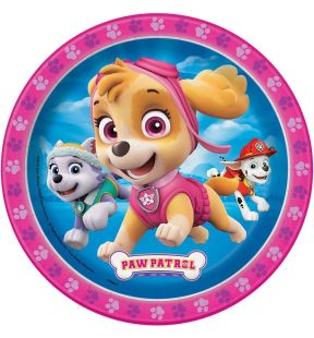 Paw Patrol Girl Dessert Plates [8 Per Pack]