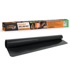 Cookina - Reusable Grilling Mat for BBQ, Non-Stick, Easy to Clean, Black