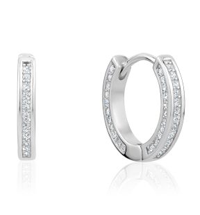 5A Cubic Zirconia Classic Huggie Earrings