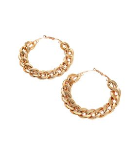 SOHI Women's Chainlink Hoop Earrings