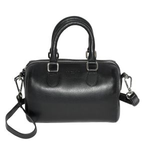 Ladies Leather Barrel Bag with Adjustable Strap