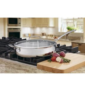 Cuisinart S/S Sauté Pan 5qt w/helper handle, Contour series | 433-30H