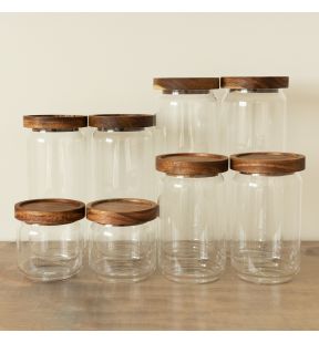 Glass Canister Eight Set