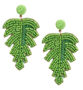 SOHI Women Green Drop Earrings