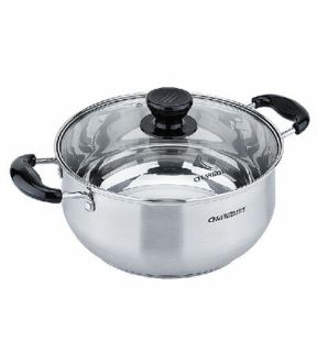 Charms Stainless-Steel Casserole Pot with Glass Lid |22JBC10| 22cm