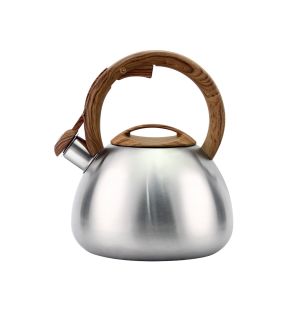 JS Gourmet - Stainless Steel Stovetop Whistling Teapot, 2.5 Liter Capacity, Silver