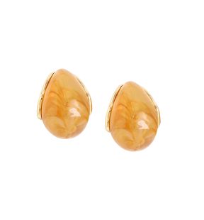 SOHI Women's Amber Marble Hoop Earrings