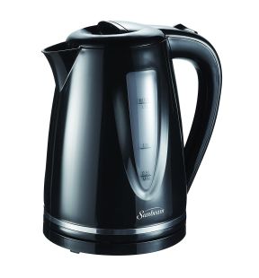 Sunbeam - Cordless Electric Kettle with 1.7 Liter Capacity, 1500 Watts, Black