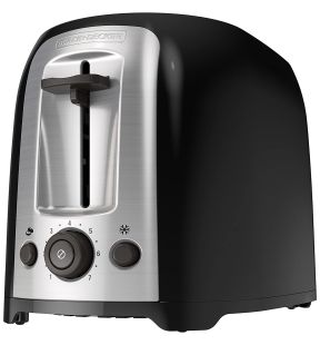 Black + Decker - Extra Large 2 Slice Toaster, 850W, Black