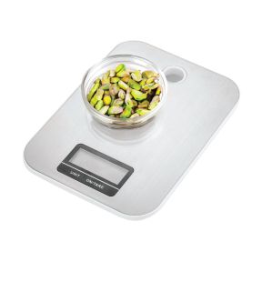 JS Gourmet - Digital Kitchen Scale with LCD Screen, Stainless Steel