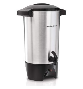 Hamilton Beach - Coffee Urn with 45 Cup Capacity, 2 Way Dispenser, Aluminum Finish