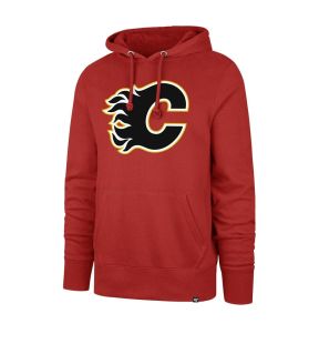 47 Brand Imprint Headline Pullover Mens Hoodie - Calgary Flames