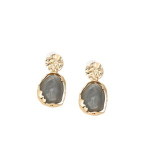 SOHI Women's Dented Drop Earrings