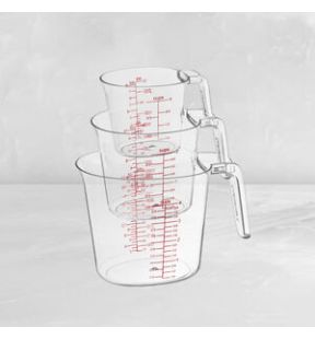 Cuisinart nesting Measuring Cup Set: 3-pc (1-cup, 2-cup and 4-cup), heat-resistant plastic | CTG-00-3MCC