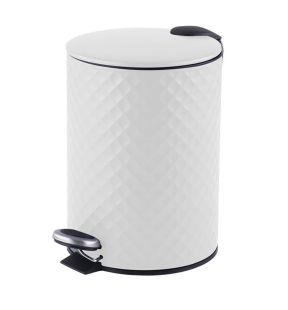 Jessar - Pedal Bin, 5 Liter Capacity, Soft Close, White