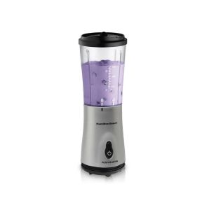 Hamilton Beach - Single-Serve Blender with Lid For Take Out, 175W, Silver