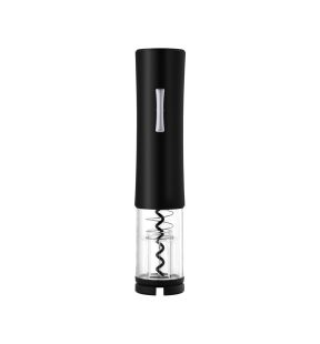 JS Gourmet - Battery Operated Electric Bottle Opener with Foil Cutter, Black