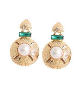 SOHI Women's Gold Regal Drop Earrings