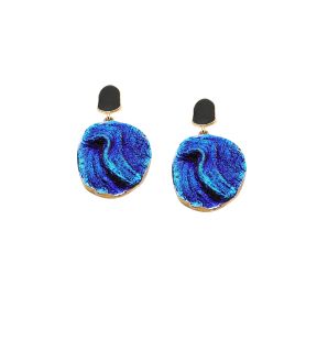 SOHI Women Blue Drop Earrings