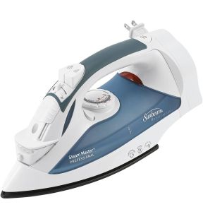 Sunbeam - SteamMaster Iron with Non-Stick Soleplate, Retractable Cord, 1200 Watts, Blue