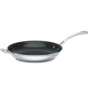 Cuisinart 12'' Skillet Tri-Ply non-stick w/helper | FCT22-30HNS