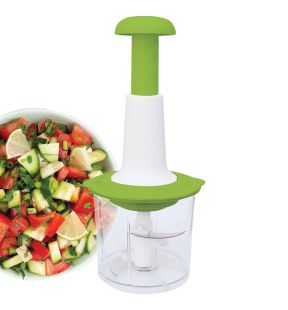 Hauz - Manual Chopper with 3 Blades, 700ml Capacity, BPA Free, Green