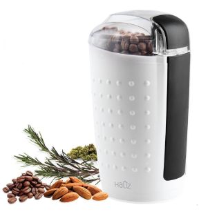 Hauz ACG326 Electric Grinder for Coffee Beans Nuts Herbs and Spices White