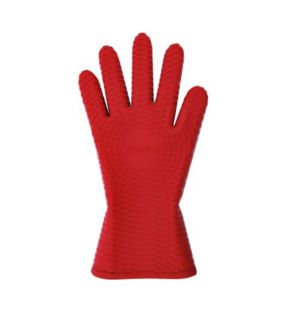 Starfrit - Silicone Oven Mitt, Textured Surface for Non-Slip Grip, Red