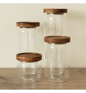 Glass Canister Four Set