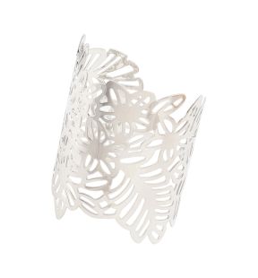 SOHI Women's Floral Filigree Cuff Bracelet