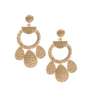 SOHI Women's Dented Drop Earrings