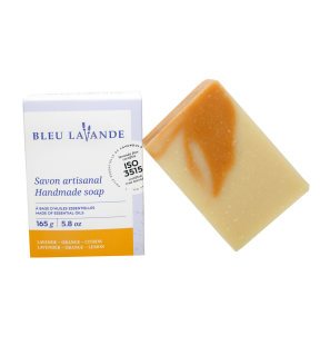 Handmade lavender-orange body soap