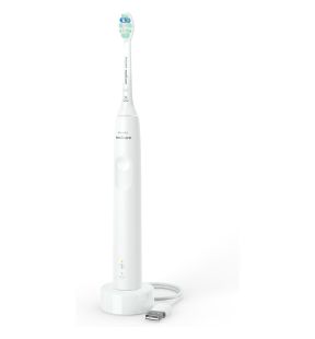 Philips - Sonicare 4100 Rechargeable Electric Toothbrush with Pressure Sensor, White