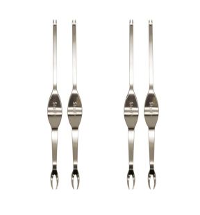 Starfrit - Set of 4 Seafood and Shellfish Forks, Ergonomic Design, Made of Stainless Steel