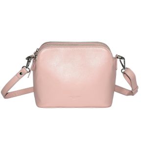 Leather Double Zipper Crossbody Bag