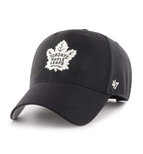 47 Brand NHL Basic MVP Black / White Adjustable Hat - Toronto Maple Leafs