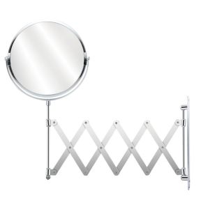 Conair 93412C - Extendable Wall Mount Mirror, 1x 5x Magnification, Chrome Finish