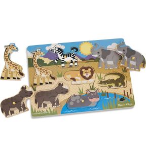 Melissa & Doug Safari Peg Puzzle