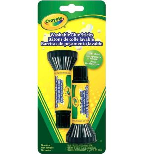 Crayola .29oz Glue Sticks, 2 Count (56-1129)