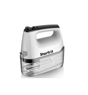 Starfrit - Electric Hand Mixer with Storage Case and Accessories, White