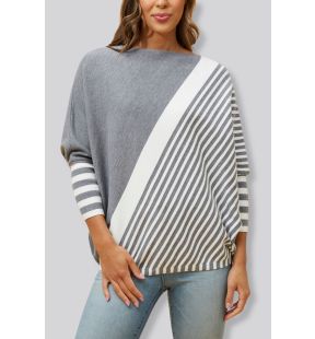 Valery Relaxed Knit Sweater Bold Stripes